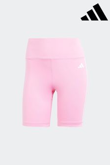 adidas Pink Training Essentials 3 Stripes High Waisted Short Leggings (869273) | €38