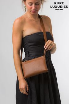 Pure Luxuries London Nessa Nappa Leather Cross-Body Bag (869540) | HK$504