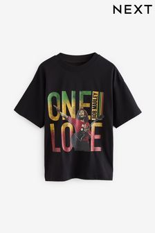 צבעוני - חולצת טי 'אהבה אחת' בוב מארלי רישיון (גילאי 3 עד 16) (869574) | ‏55 ‏₪ - ‏67 ‏₪