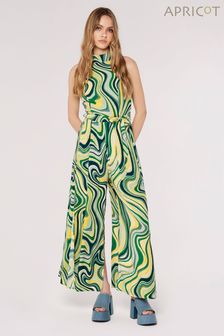 綠色彩色 - Apricot復古波浪開叉連身褲 (869716) | NT$1,820