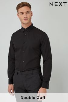 Black Regular Fit Double Cuff Cotton Shirt (869930) | 33 € - 36 €