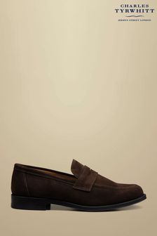 Charles Tyrwhitt Brown Suede Saddle Loafers (869960) | OMR78
