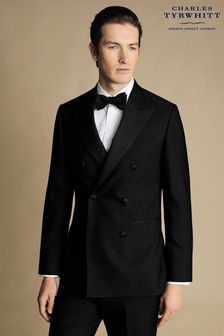 Charles Tyrwhitt Black Slim Fit Double Breasted Dinner Suit (870113) | $373