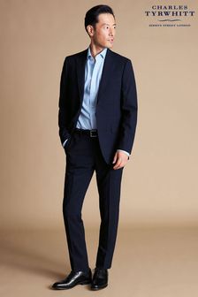 Charles Tyrwhitt Blue Slim Fit Prince Of Wales Ultimate Performance Suit (870317) | OMR140