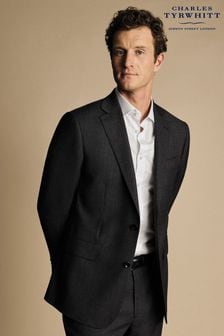 Charles Tyrwhitt Grey Slim Fit Stretch Birdseye Suit (870384) | AED1,276