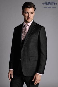 Charles Tyrwhitt Grey Slim Fit Stretch Twill Suit (870443) | SGD 387
