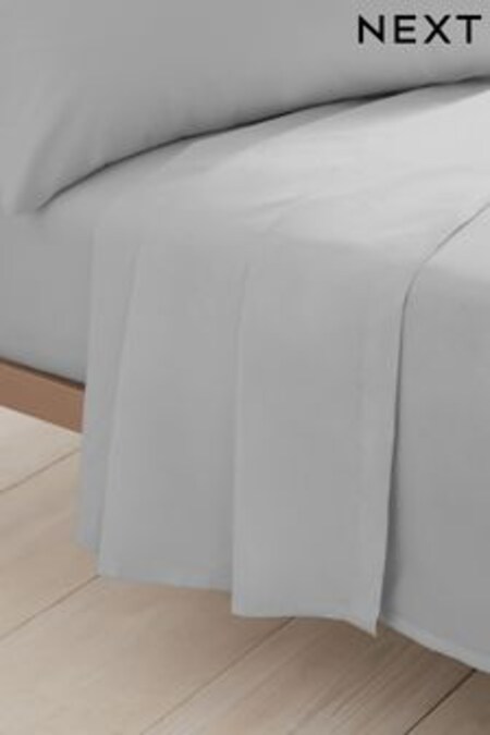 Silver Grey Cotton Rich Flat Sheet (870596) | $21 - $36