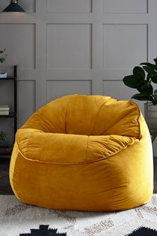 Ochre Yellow Opulent Velvet Bean Bag Chair (870846) | €145