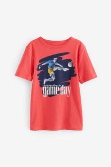 Rot, Fußball - Gap Kurzärmeliges Rundhals-T-Shirt mit Grafik (4-13yrs) (870854) | 16 €