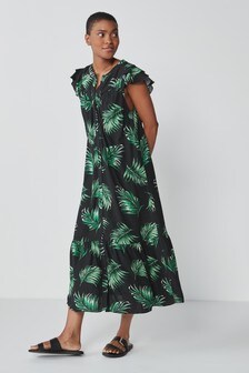 Robe avec manches à volant