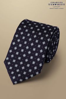 Albastru - Cravată de mătase cu medalion mini Imprimeuri Charles Tyrwhitt (871198) | 209 LEI