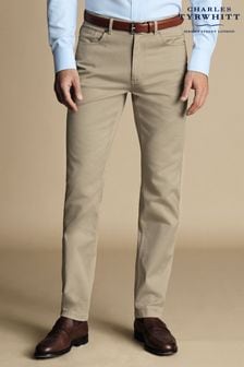 Kremowy naturalny - Charles Tyrwhitt Twill Slim Fit 5 Pocket Jeans (871296) | 505 zł