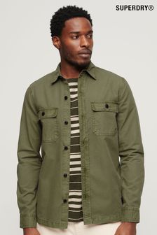 Superdry Green Military Long Sleeved Shirt (871346) | SGD 135