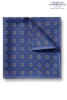 Charles Tyrwhitt Blue Medallion Silk Pocket Square (871482) | AED139