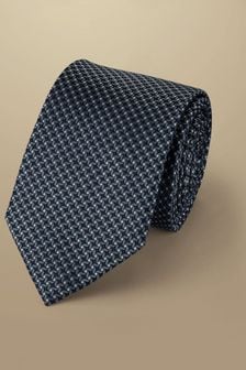 Зеленый - Маленький шелковый галстук с цветочным принтом и узором Charles Tyrwhitt (871767) | €48