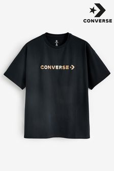 Converse Black Brush Stroke T-Shirt (871815) | OMR18