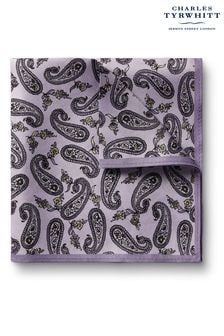 Charles Tyrwhitt Purple Mini Paisley Print Silk Pocket Square (872161) | SGD 48