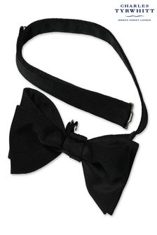Charles Tyrwhitt Black Barathea Ready-Tied Silk Bow Tie (872240) | $77