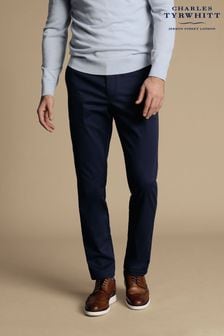 Charles Tyrwhitt Blue Classic Fit Ultimate non-iron Chino Trousers (872273) | 445 QAR