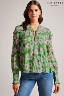 Зеленая блузка свободного кроя с пышными рукавами Ted Baker Ellerie (872275) | €69