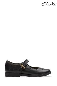 Negru dark - Pantofi lăcuită pentru copii cu lacăt Clarks (872314) | 275 LEI - 298 LEI
