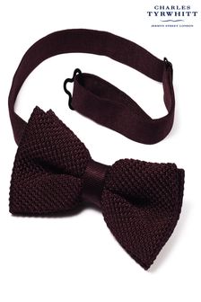 Charles Tyrwhitt Red Classic Knitted Ready-Tied Bow Tie (872504) | OMR18