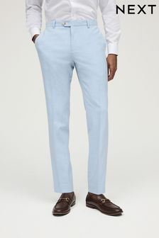 Light Blue Skinny Fit Pipe Trimmed Suit: Trousers (872512) | €46