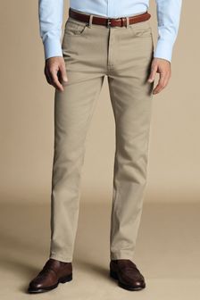 Charles Tyrwhitt Natural Twill Classic Fit 5 Pocket Jeans (872665) | 396 QAR