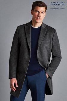 Charles Tyrwhitt Grey Pure Wool Overcoat (872789) | kr3,635
