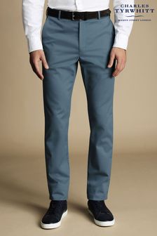 Charles Tyrwhitt Blue Slim Fit Ultimate non-iron Chino Trousers (872799) | OMR41