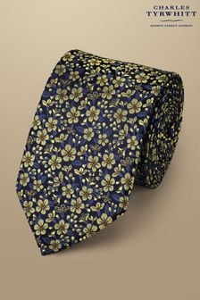 Niebieski - Charles Tyrwhitt krawat z kwiatowym wzorem (873002) | 315 zł