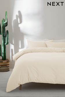 Natural Simply Soft Microfibre Duvet Cover and Pillowcase Set