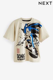 Stone Natural Licensed Sonic T-Shirt by Next (3-16yrs) (873139) | SGD 19 - SGD 24