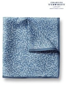 Charles Tyrwhitt Blue Leaves Print Silk Pocket Square (873165) | €34