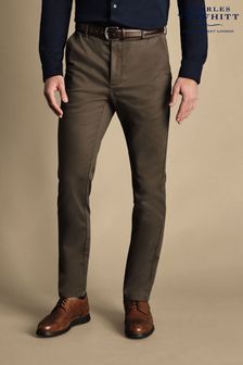 Charles Tyrwhitt Brown French Classic Fit Ultimate non-iron Chino Trousers (873246) | 510 SAR