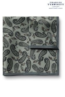 Verde - Pañuelo de bolsillo de seda con estampado de cachemir mini Heather de Charles Tyrwhitt (873284) | 35 €