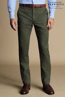 Charles Tyrwhitt Green Slim Fit Ultimate non-iron Chino Trousers (873334) | 396 QAR