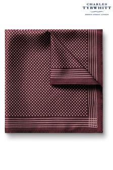 Charles Tyrwhitt Red Spot Print Silk Pocket Square (873394) | OMR13