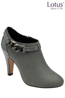 Lotus Grey Heeled Shoe Boots (873884) | $111