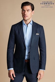 Charles Tyrwhitt Blue Linen Slim Fit Jacket (874899) | SGD 484