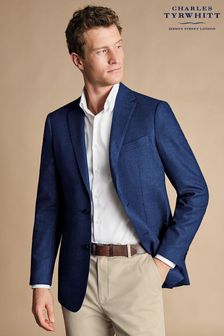 Charles Tyrwhitt Blue Twill Wool Silk Classic Fit Jacket (875078) | kr3,245