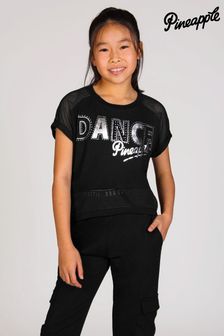 Pineapple Girls Dance Crop Black T-Shirt (875576) | KRW42,700