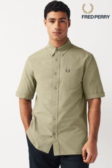 Бежевый - Оксфордская рубашка с короткими рукавами Fred Perry (875935) | €132