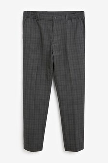 Grey Check Motionflex Trousers With Elasticated Waist (876417) | €13