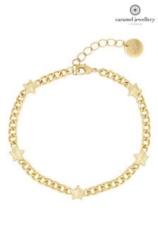 Caramel Jewellery London bracelet à breloques chaîne épaisses « starburst » doré (876706) | €18