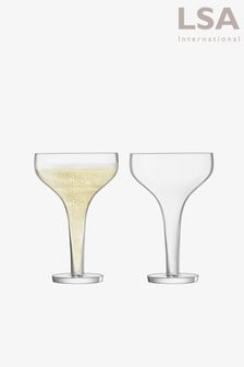 LSA International Clear Epoque 150ml Set Of 2 Champagne Saucers (877382) | €57