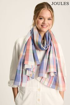Blue - Joules Harlyn Cotton Summer Scarf (877961) | kr460