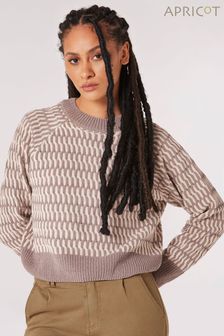 Apricot Pink Chenille Tone Cable Twist Jumper (878104) | $83