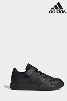 أسود - حذاء رياضي جراند كورت بأربطة مطاطية وحزام علوي من Adidas Sportswear (878370) | 179 ر.س