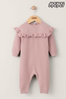 Mamas & Papas Pink Frill Detail Knitted Romper (878402) | 44 €